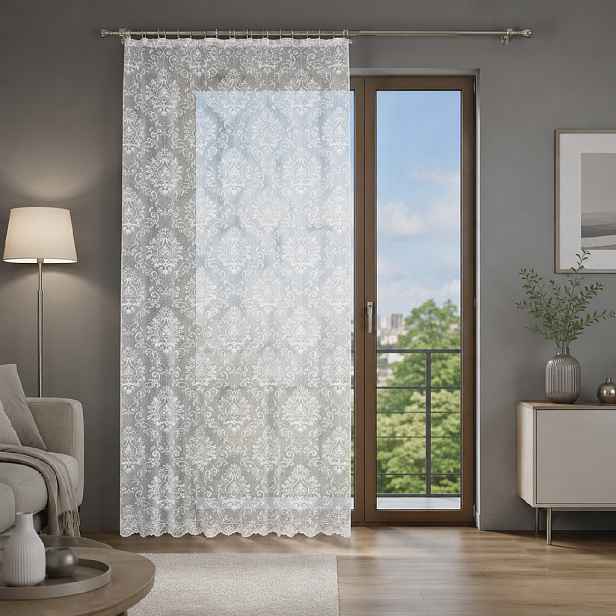 Dekorační žakárová dlouhá záclona na žabky APOLONIA 140x250 cm (cena za 1 kus) MyBestHome