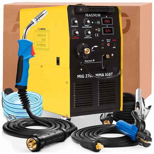 Svařovací Stroj 3V1 Magnum Mig 270W Mma Tig DC Flux Lutosvařování 400V 280A