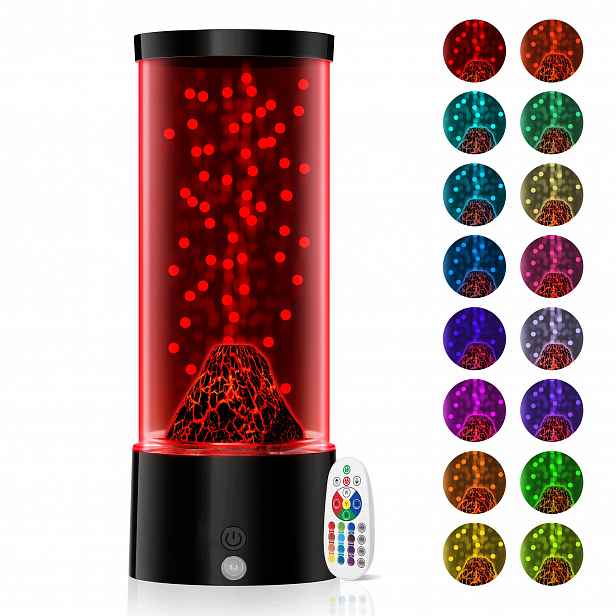 Vulkanická Led lampa měnící barvy pro dekoraci interiéru