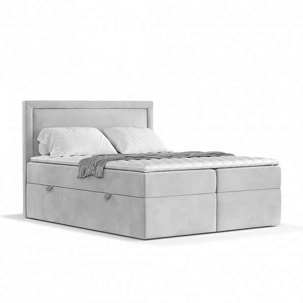 AltaBeds KONTINENTÁLNÍ postel JODAN 140/200 cm Světle šedá