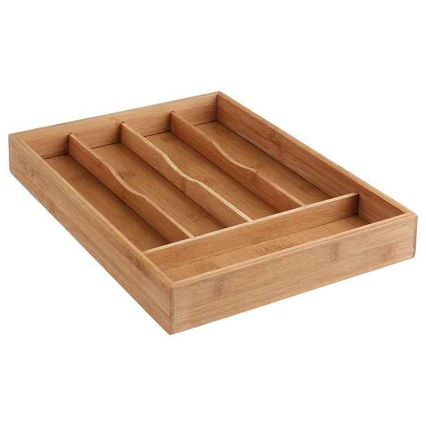 5five Simply Smart Bambusový organizér na příbory SORTES 25x34 cm hnědý