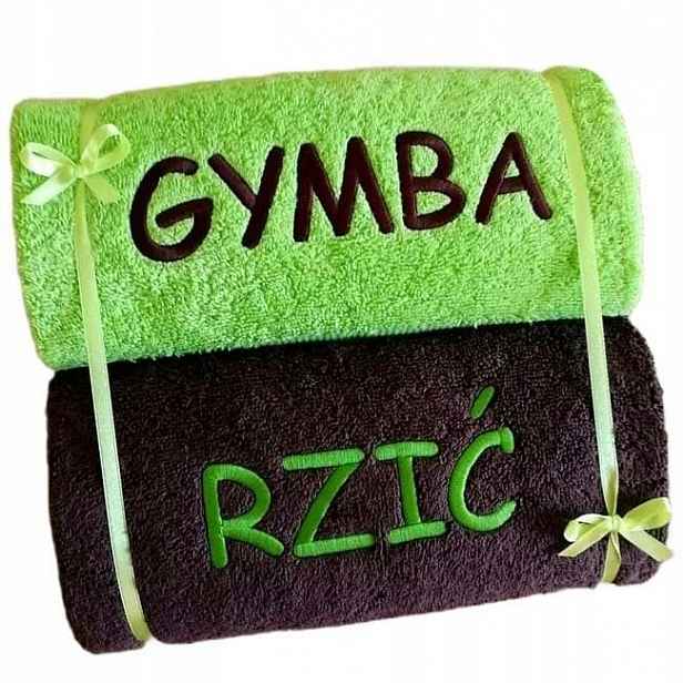 Dárek Barbórka Den Horníka pro Slezana 2 Velké ručníky Gymba Rzić výšivka