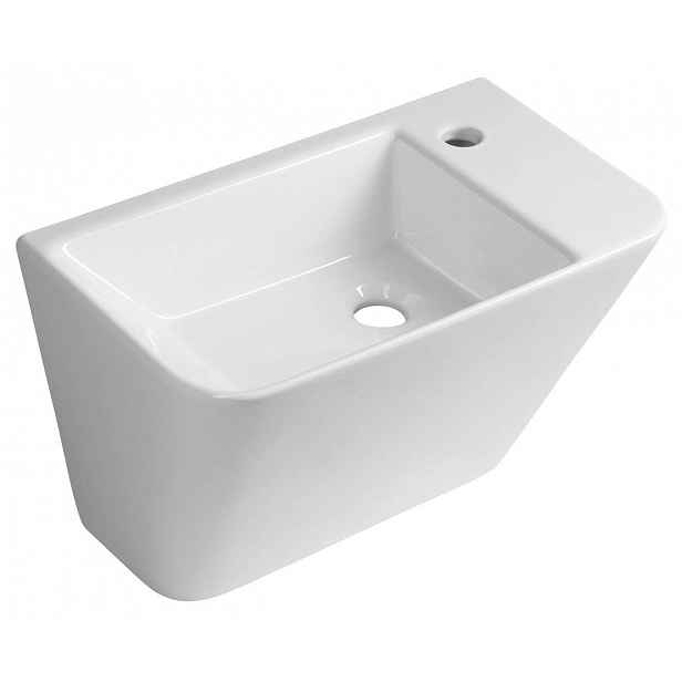 Sapho - Umývátko Primo 50x28 cm, bez přepadu, otvor pro baterii, bílá 100605