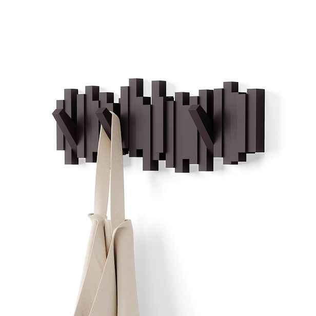 Umbra Sklápěcí nástěnný věšák Sticks, espresso