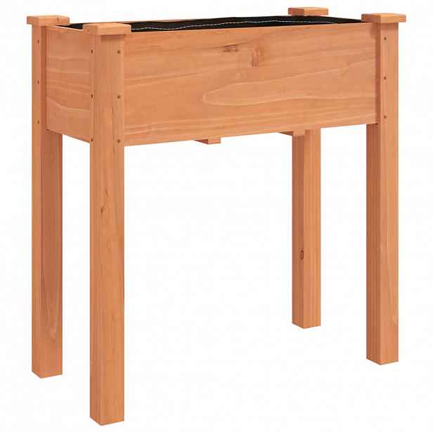 vidaXL Truhlík s vložkou hnědý 71 x 37 x 76 cm masivní jedlové dřevo