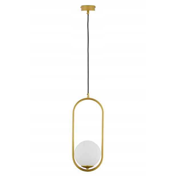 Jupiter Igon Moderní závěsná lampa zlatá, sklo E14 11W, koule