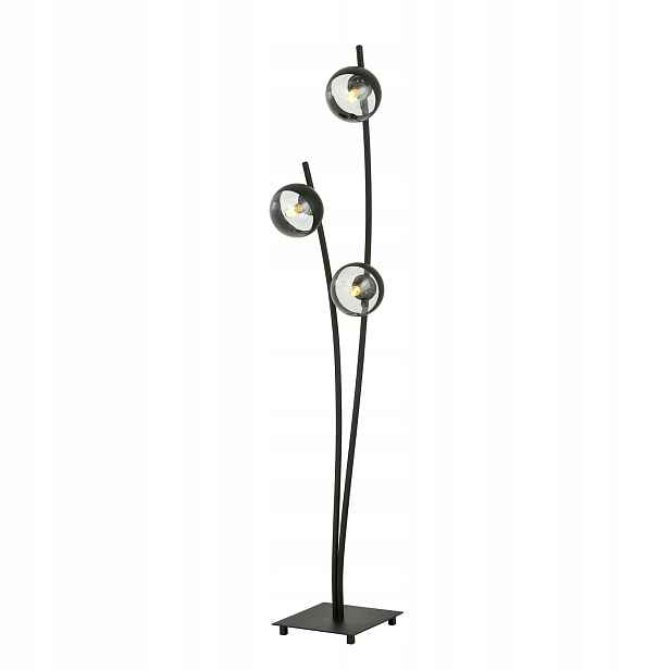 Podlahová lampa Emibig Hunter 3xE14 10W černá sklo ocel IP20
