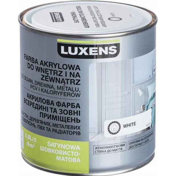 Barva 0,5L White Satén Luxens