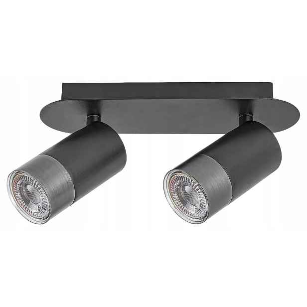 Černá spotová reflektorová lampa Zircon minimalistická do obývacího pokoje Rabalux