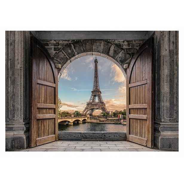 Fototapeta Okno 3D Eiffelova věž XXL Paříž 254x184