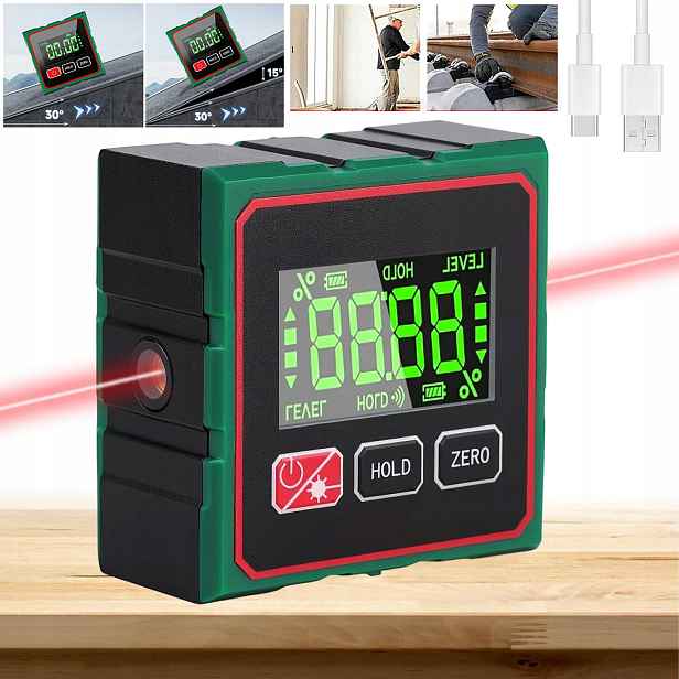 Magnetický Digitální Inklinometr S Elektronickým Laserem A Úrovní Laseru