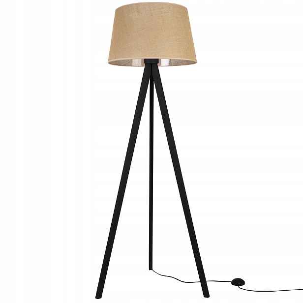 Stojací Lampa Trojnožka S Jutovým Stínítkem Boho Do Ložnice Obývacího Pokoje Béžová