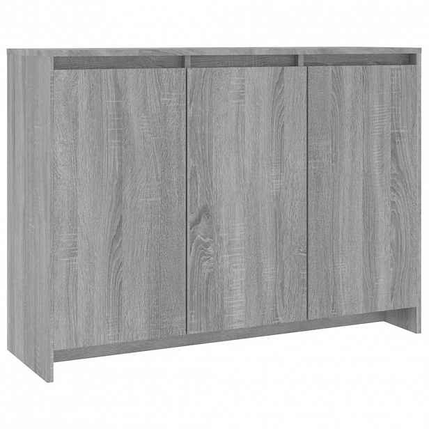 vidaXL Příborník šedý sonoma 102 x 33 x 75 cm kompozitní dřevo
