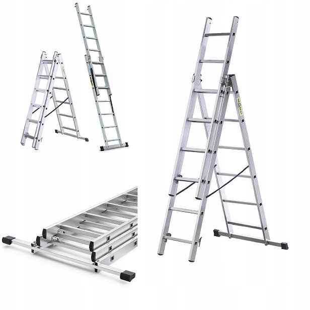 Žebřík 3x6 průmyslový Home Drabest 150 kg