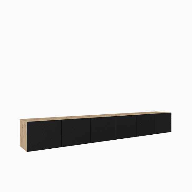 MASSENO ZÁVĚSNÝ TV STOLEK CAVA, 300/41/40 cm, dub Artisan
