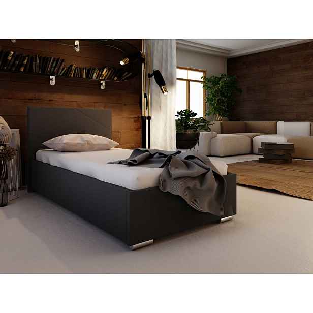 Čalouněná postel SOFIE 90x200 cm, černá látka