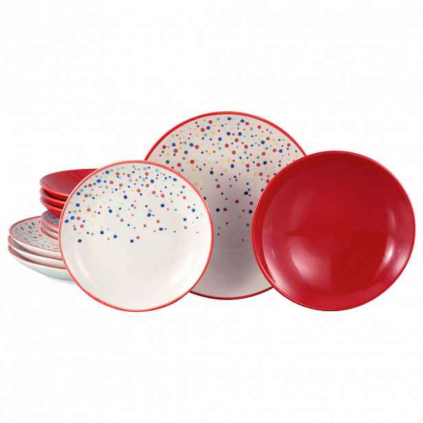 Creatable JÍDELNÍ SOUPRAVA Joy Rot-bunt 12dílné