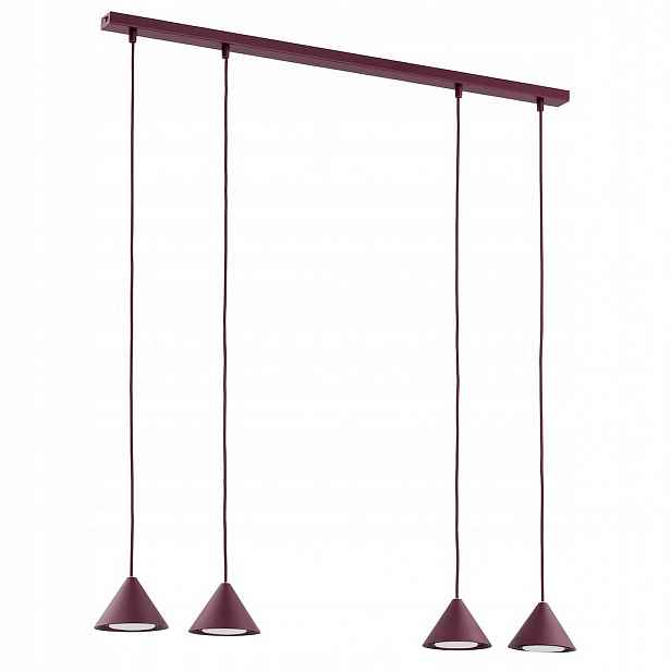 Závěsná lampa Elit 4-bodová vínová GX53 100 cm