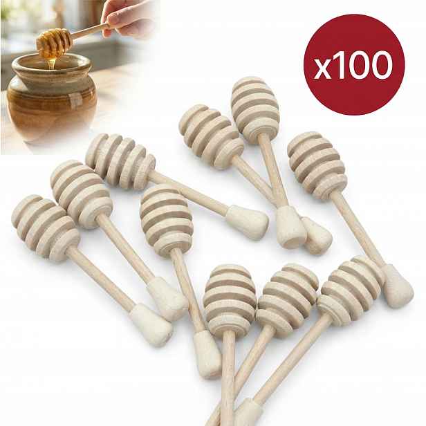 Dřevěná lžička na med 10 cm Sada 100 kusů
