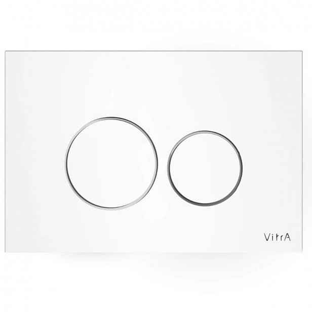 Ovládací tlačítko VitrA Vetro skleněné bílé 740-1600