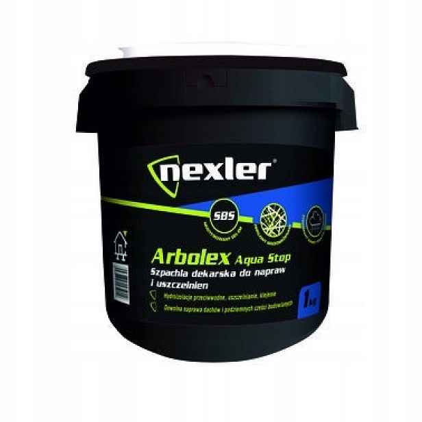Špachtle Dekarska Nexler Černá Arbolex 5 kg Aqua Stop