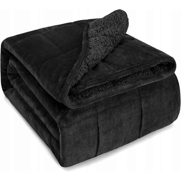 Zátěžová deka pro dospělé 7 kg Sherpa Fleece oboustranná Tmavě Modrá