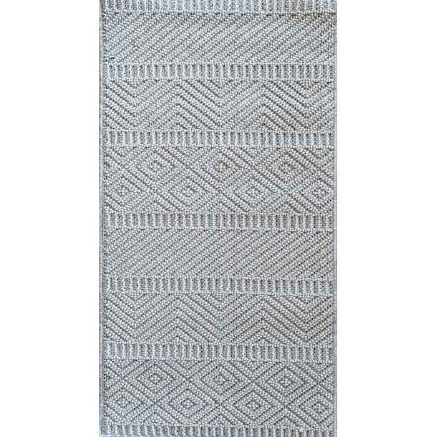 Koberec Běhoun provázkový 80x200 cm, smyčkový šedo krémový koberec ve stylu boho