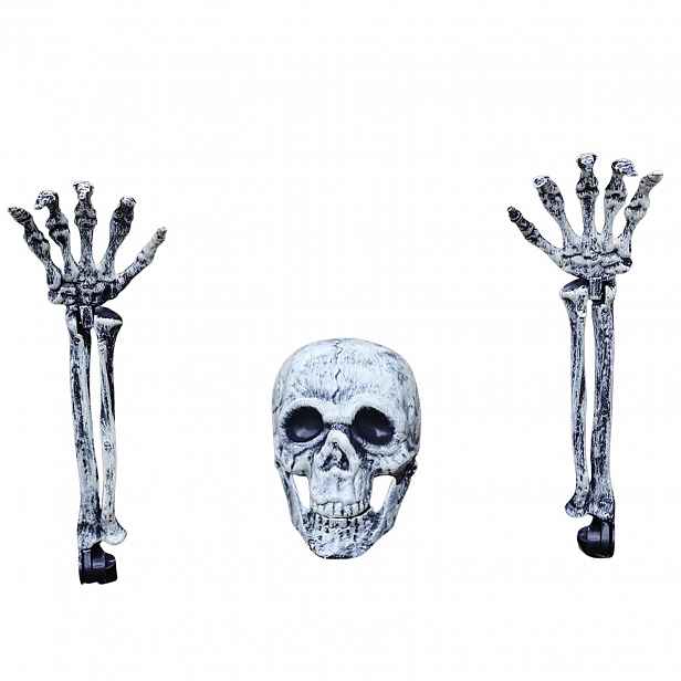 Halloweenská Kostra Lebka 2 Ruce Do Zahrady Hřbitov Dekorace
