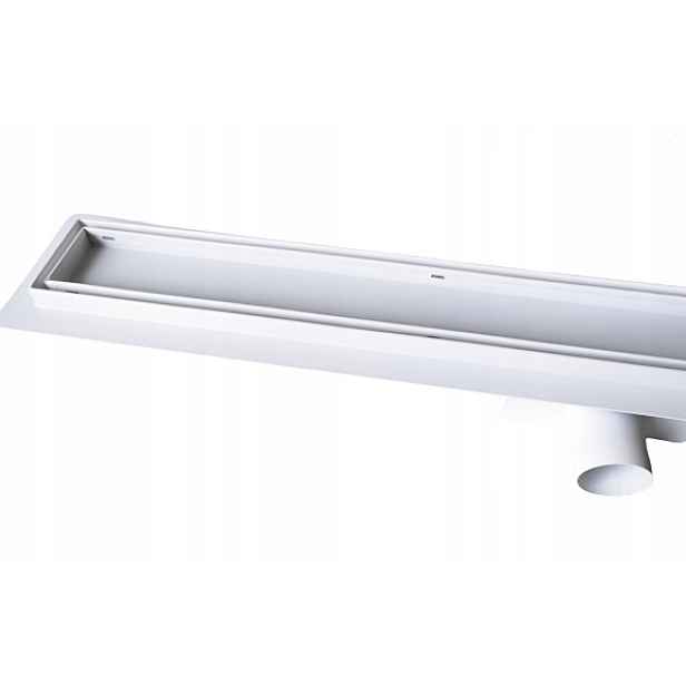 Lineární Odtok Bílý Matný 80 CM 2v1 Pod Dlažbu
