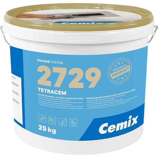 Omítka silikonsilikátová Cemix 2729 TETRACEM zatíraná 2 mm 25 kg