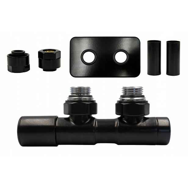 Ventil reg 50mm Twins černý mat levý Cu AiO r.pros
