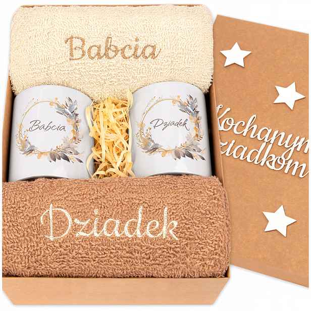 Dárek ke Dni babiček Dárek pro prarodiče k Vánocům Ručníky Kubky db
