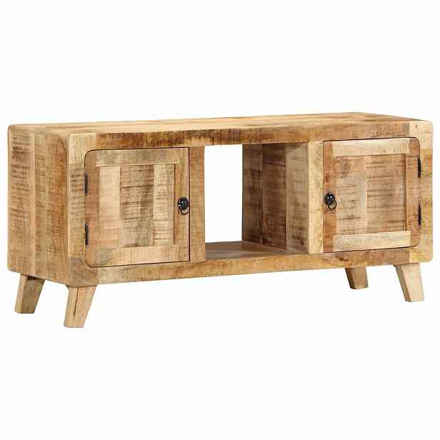 vidaXL TV stolek 105x46x32 cm masivní hrubé mangovníkové dřevo
