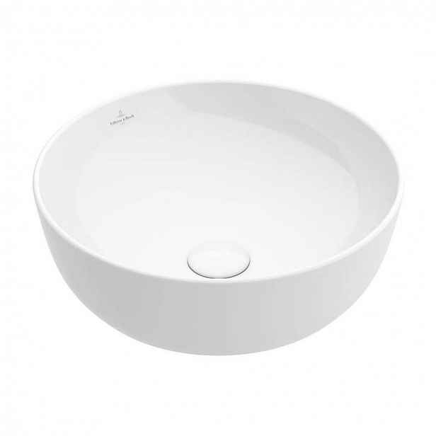 Villeroy & Boch Artis - Umyvadlo na desku, průměr 43 cm, CeramicPlus, Stone White 417943RW