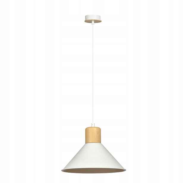 Závěsná Lampa Emibig Rowen 1xE27 Led Stmívatelná Kov/dřevo Bílá