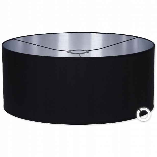 Stínidlo pro závěsnou stojací lampu Černé, Stříbrné
