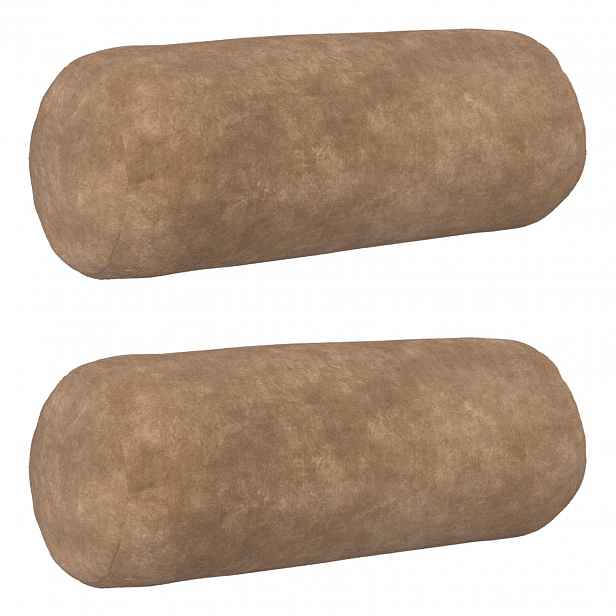 vidaXL Polštář s polštářem HEERLEN 2 ks Taupe Mikrovláknová fleece