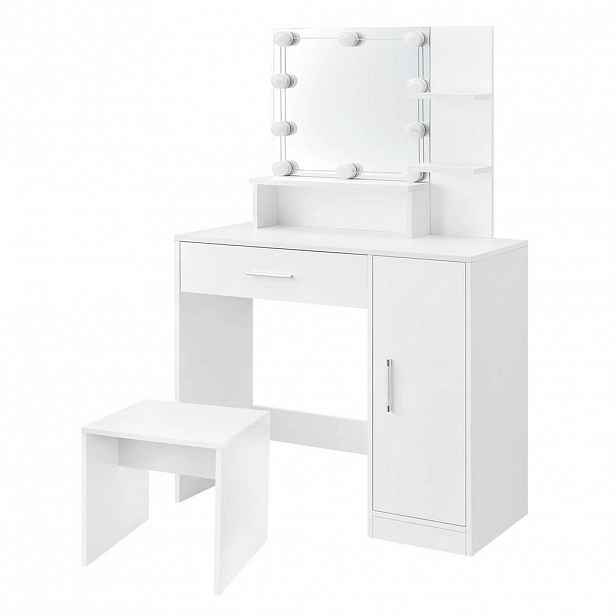 ML-DESIGN TOALETNÍ STOLEK S LED OSVĚTLENÍM A STOLIČKOU