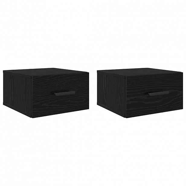 vidaXL Noční skříňka 2 ks 35 x 35 x 20 cm Kompozitní dřevo Černý dub