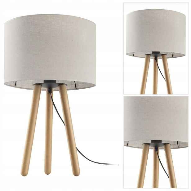 Hnědá stolní lampa Tokyo s měkkým světlem do pracovny Tk Lighting