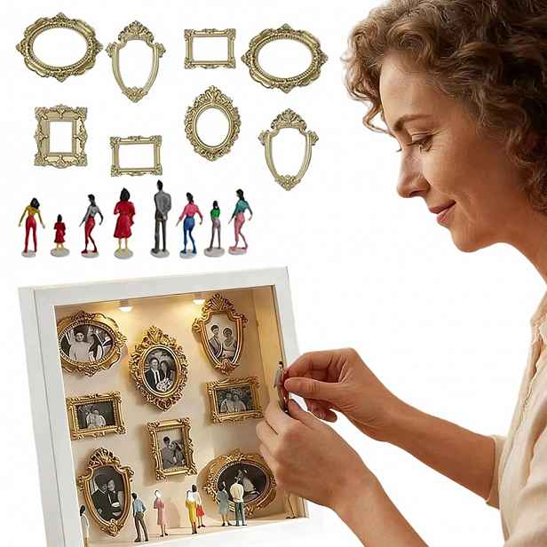 Rámeček Rámeček Led Figurky Miniaturní Dekorativní Vintage Styl Na Narozeniny