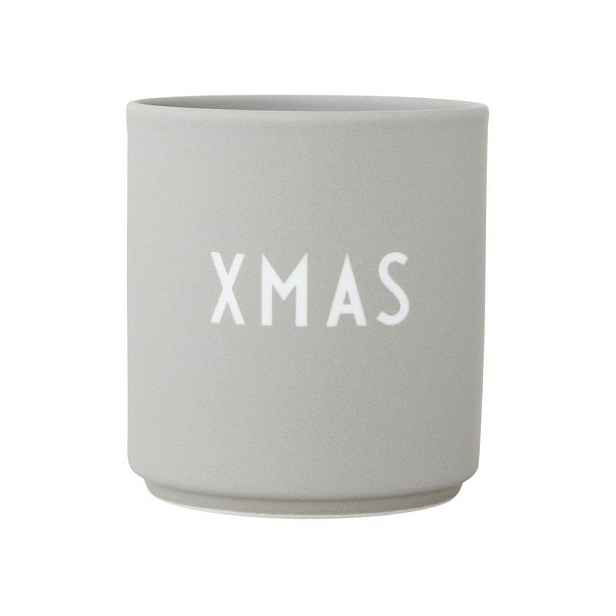 Šedý hrnek z imitace porcelánu Design Letters Favourite, 0,25 l