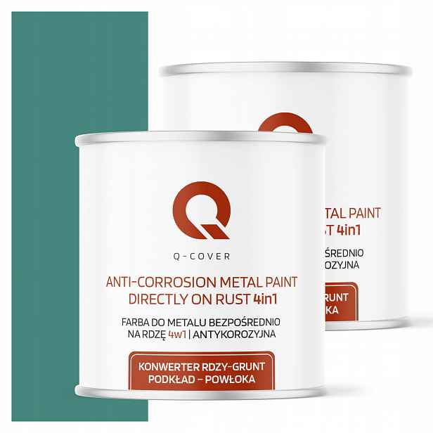 Barva Přímo na rez Metal Aluminium Ocel 2,5L 4v1 Mat Tyrkysová Mátová
