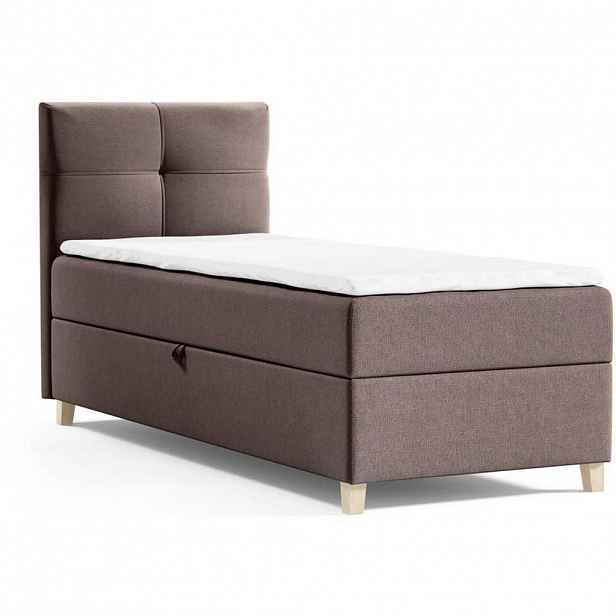 Beautysofa ČALOUNĚNÁ postel Helen Mini 93/206/106, hnědá