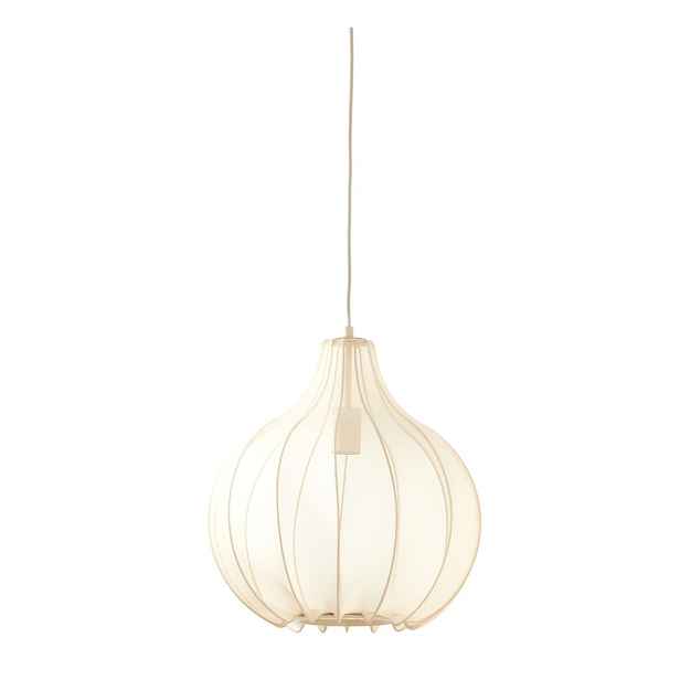 Béžové závěsné svítidlo s textilním stínidlem ø 39 cm Elati – Light & Living