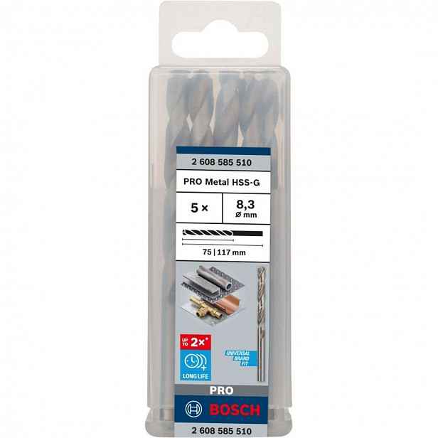 Bosch - Sada vrtáků do kovu, 8,3x117 mm, 5 ks 2608585510
