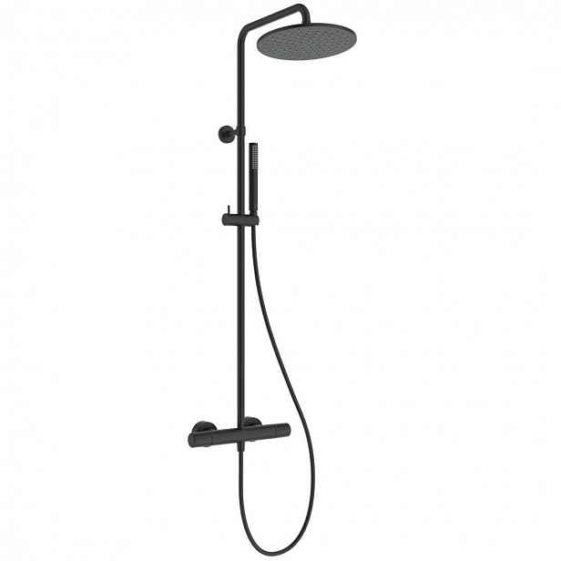 Ideal Standard Ceratherm T25 - Sprchový set s termostatem, průměr 25 cm, hedvábná černá A8489XG