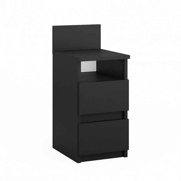 Vicco NOČNÍ STOLEK Monty Černá 25 x 59.1 cm se 2 zásuvkami