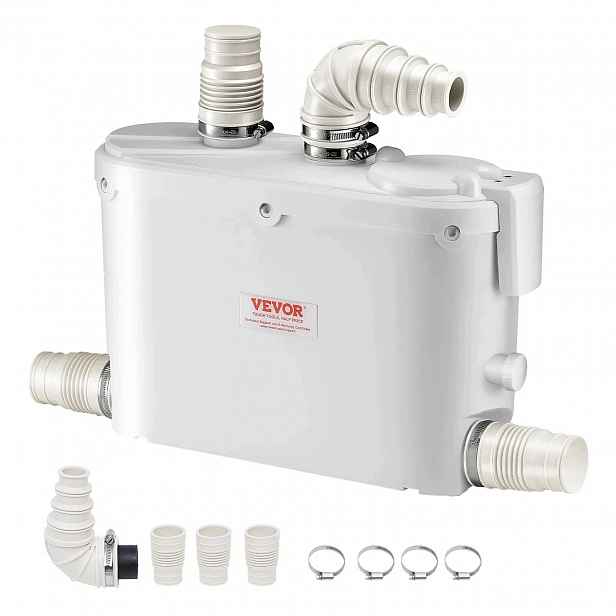 Wc drtící čerpadlo s odpadní vodou 500 W 4 vstupy silné 110 L/min
