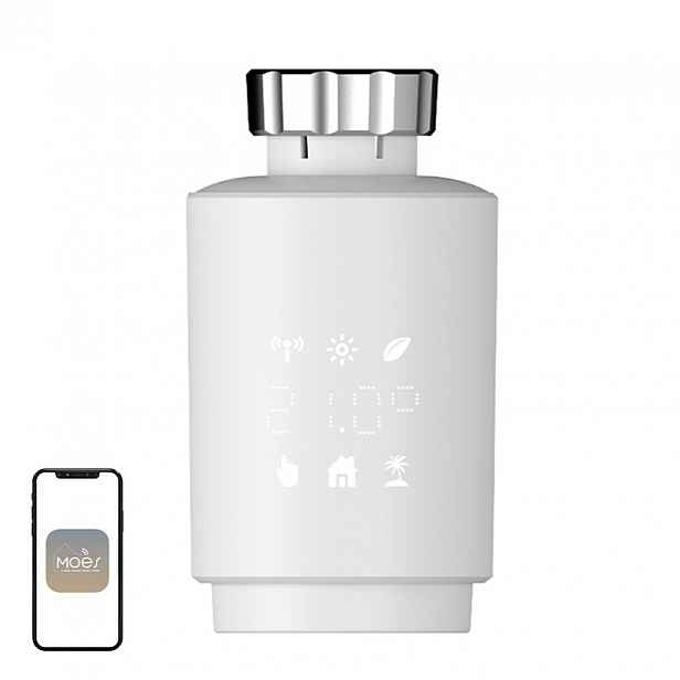 Termostatická Kartuše Moes TV02 ZigBee LCD Ovladač radiátoru Tuya Smart